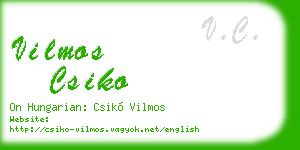 vilmos csiko business card