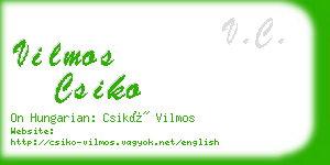 vilmos csiko business card